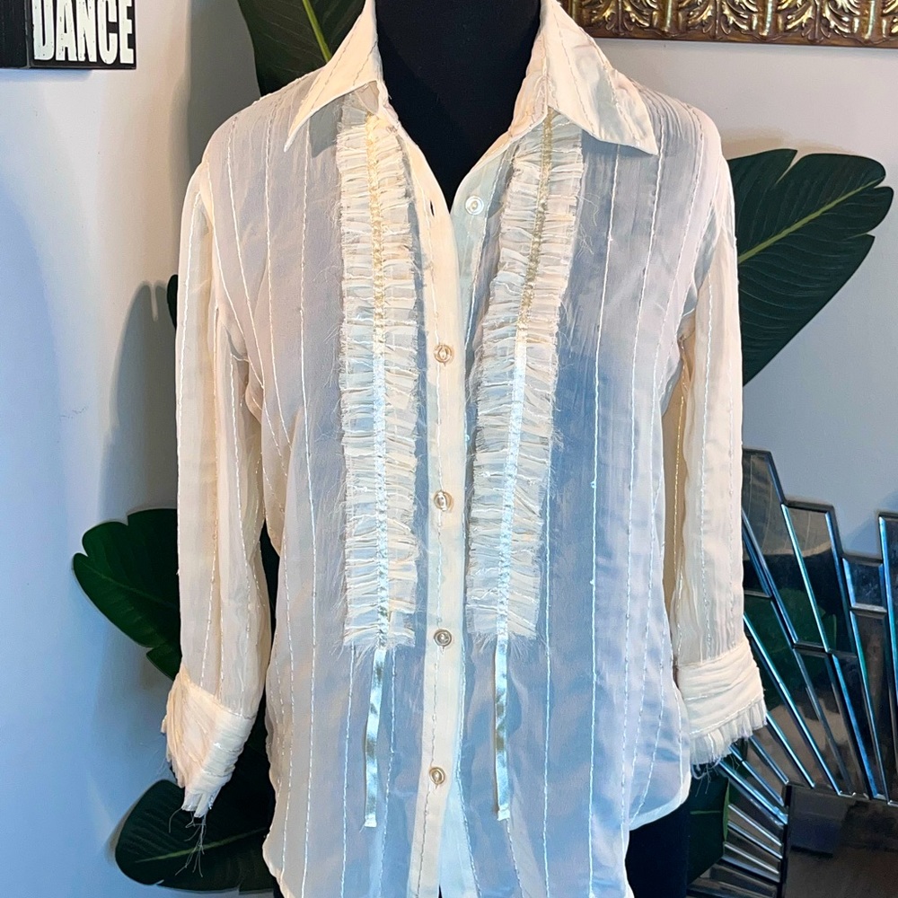 Cream Button Down Shirt